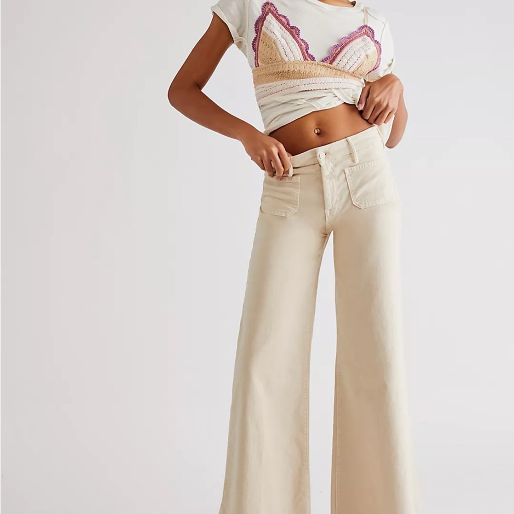 Women's White Wide-Leg Jeans
